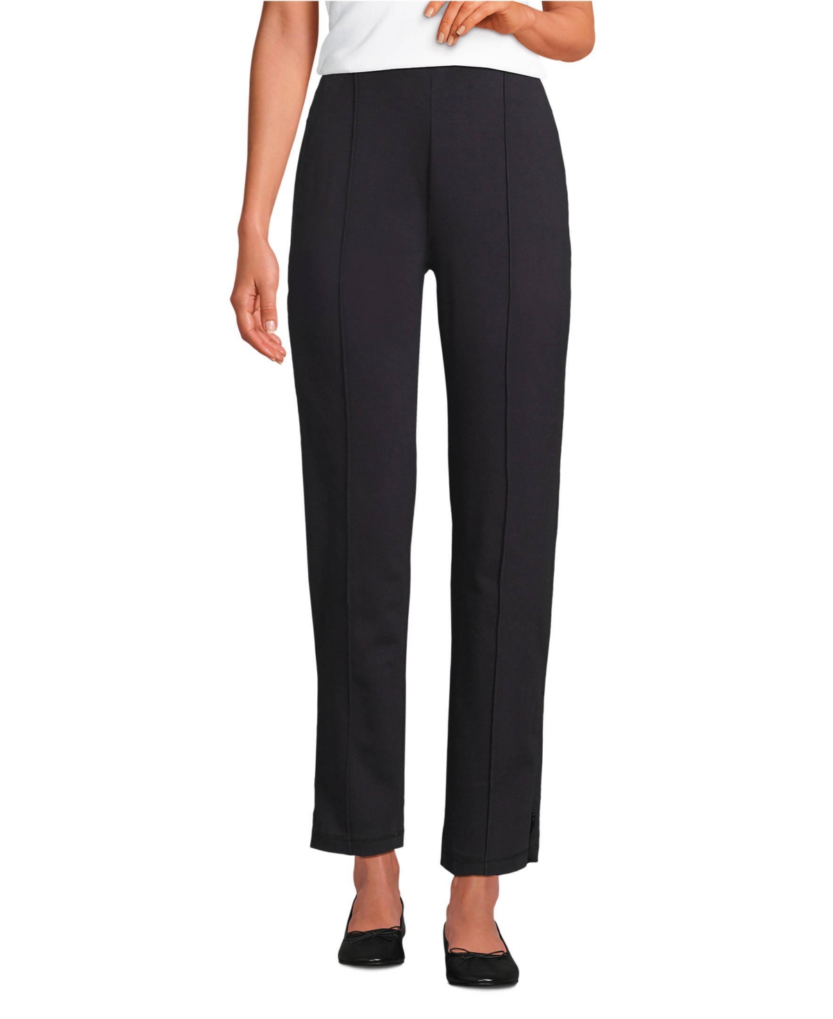 Lands' End Women's Starfish High Rise Pintuck Pencil Ankle Pants