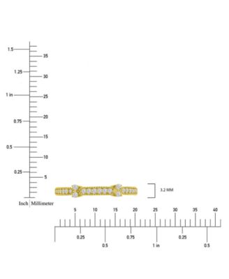 Cubic Zirconia Accent Ring (1/3 ct. t.w.) in 14k Gold over Sterling Silver