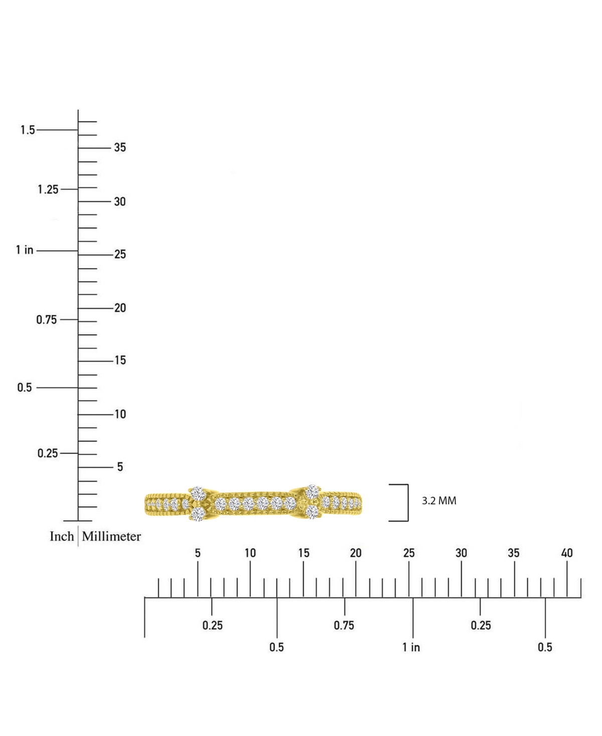 Macy's Cubic Zirconia Accent Ring (1/3 Ct. T.w.) In 14k Gold Over Sterling Silver In Gold