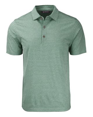 Men's Cutter and Buck Forge Eco Heather Stripe Stretch Recycled Polo