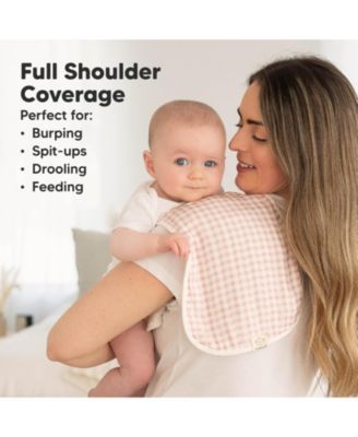 5pk Softe Muslin Burp Cloths for Baby Girls and Boys, Organic Burping Cloths for Babies, Baby Burp Clothes