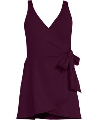 Women's Side Tie Mini Swim Dress Swimsuit