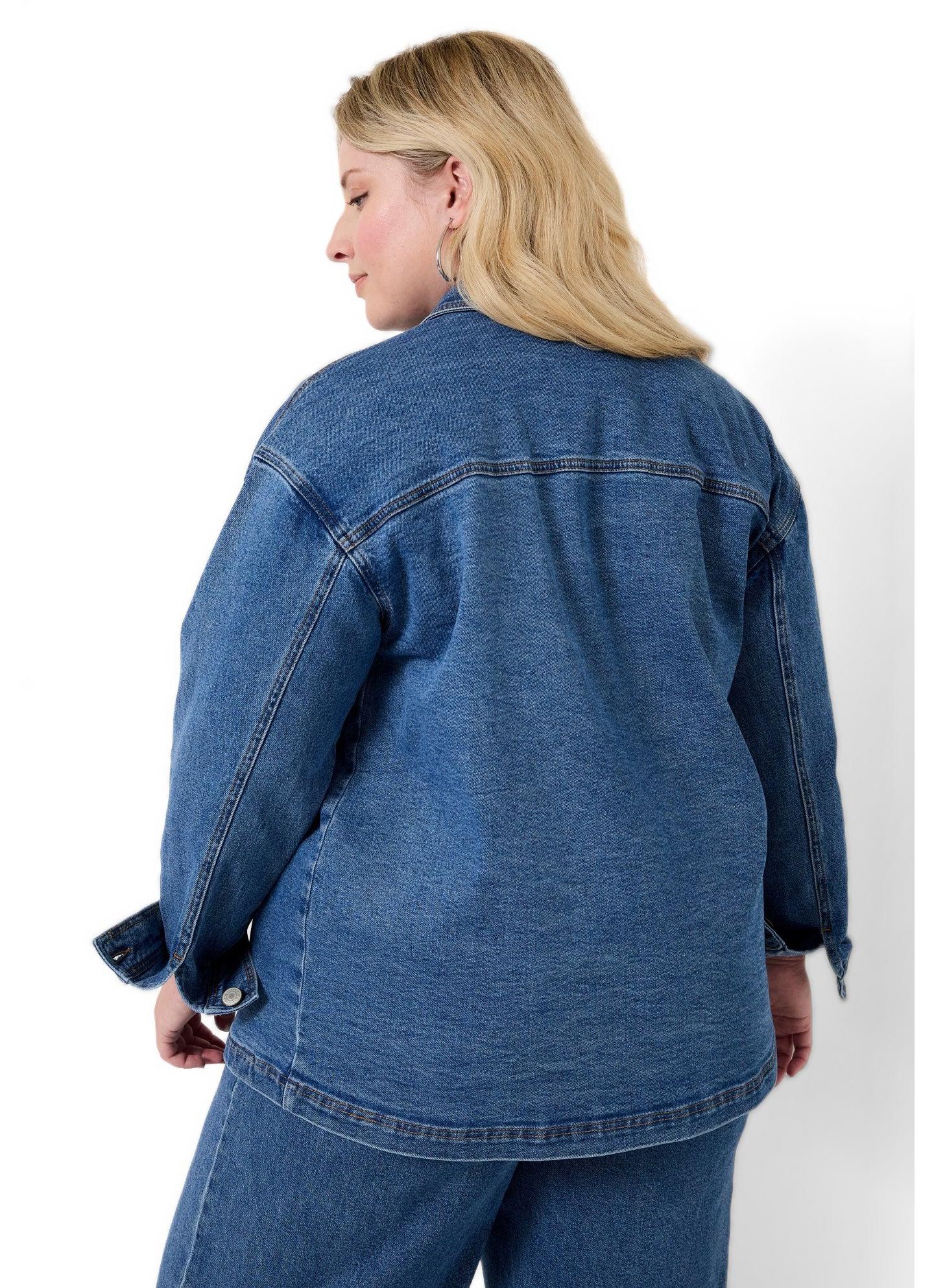 Женские пальто June & Vie Denim Utility Jacket & coats, цвет: Винтажная средняя варка — фото 2