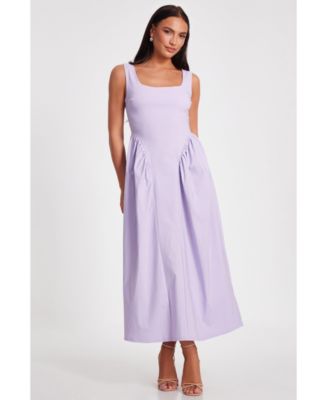 QUIZ Women's Square Neck Skater Midi Dress - Macy's
