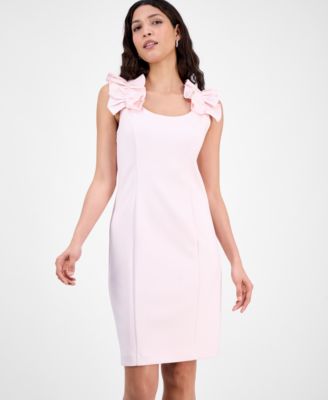 Women's Ruffled-Strap Sheath Dress