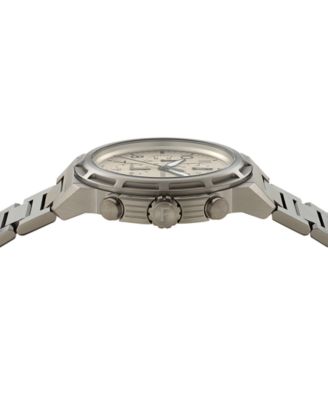 Men's Swiss Chronograph Sport Gunmetal Ion Plated Bracelet Watch 44mm