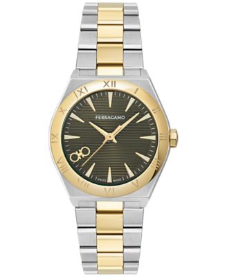 Ferragamo - Women's Swiss Vega Upper East Two-Tone Stainless Steel Bracelet Watch 28mm