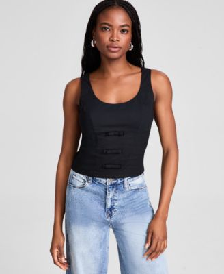 And Now This - Women's Bow-Trim Sleeveless Top, Exclusively at Macy's