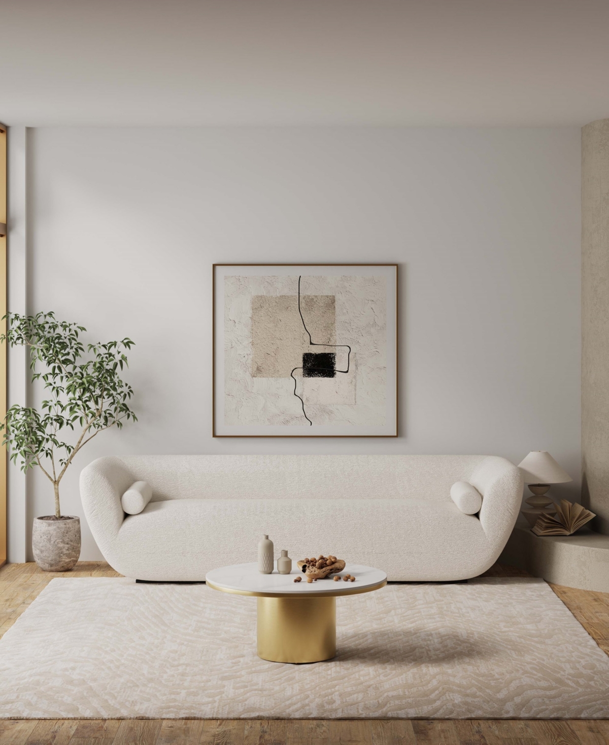 Manhattan Comfort Glenn Modern Coffee Table In Gold