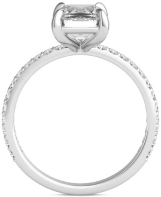 Moissanite Classic Basket Solitaire Engagement Ring (3 ct. t.w.) in 14k White Gold
