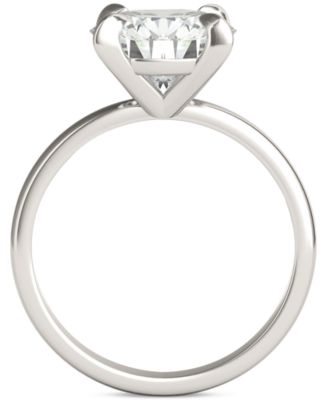Moissanite Classic Basket Solitaire Engagement Ring (3 ct. t.w.) in Two-Tone 14k Gold