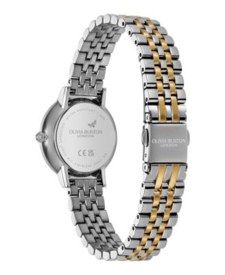 Women's Honeycomb Ultra Slim Two-Tone Bracelet Watch, 28mm