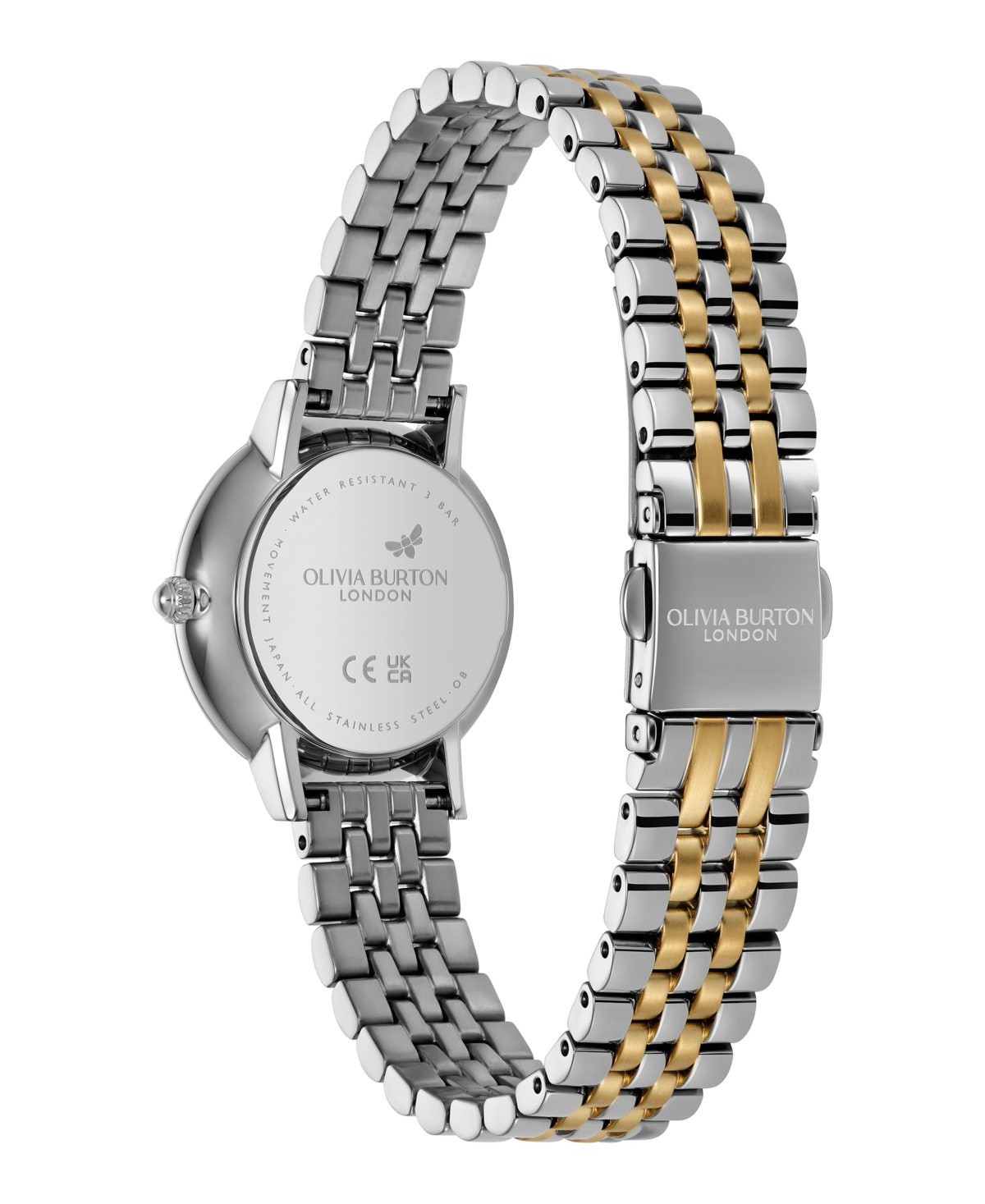 Olivia Burton Honey Comb Ultra Slim Watch, 28mm In Two Tone