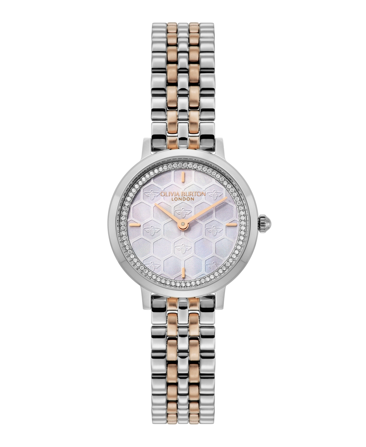 Women's Honeycomb Ultra Slim Two-Tone Bracelet Watch, 28mm - Two Tone