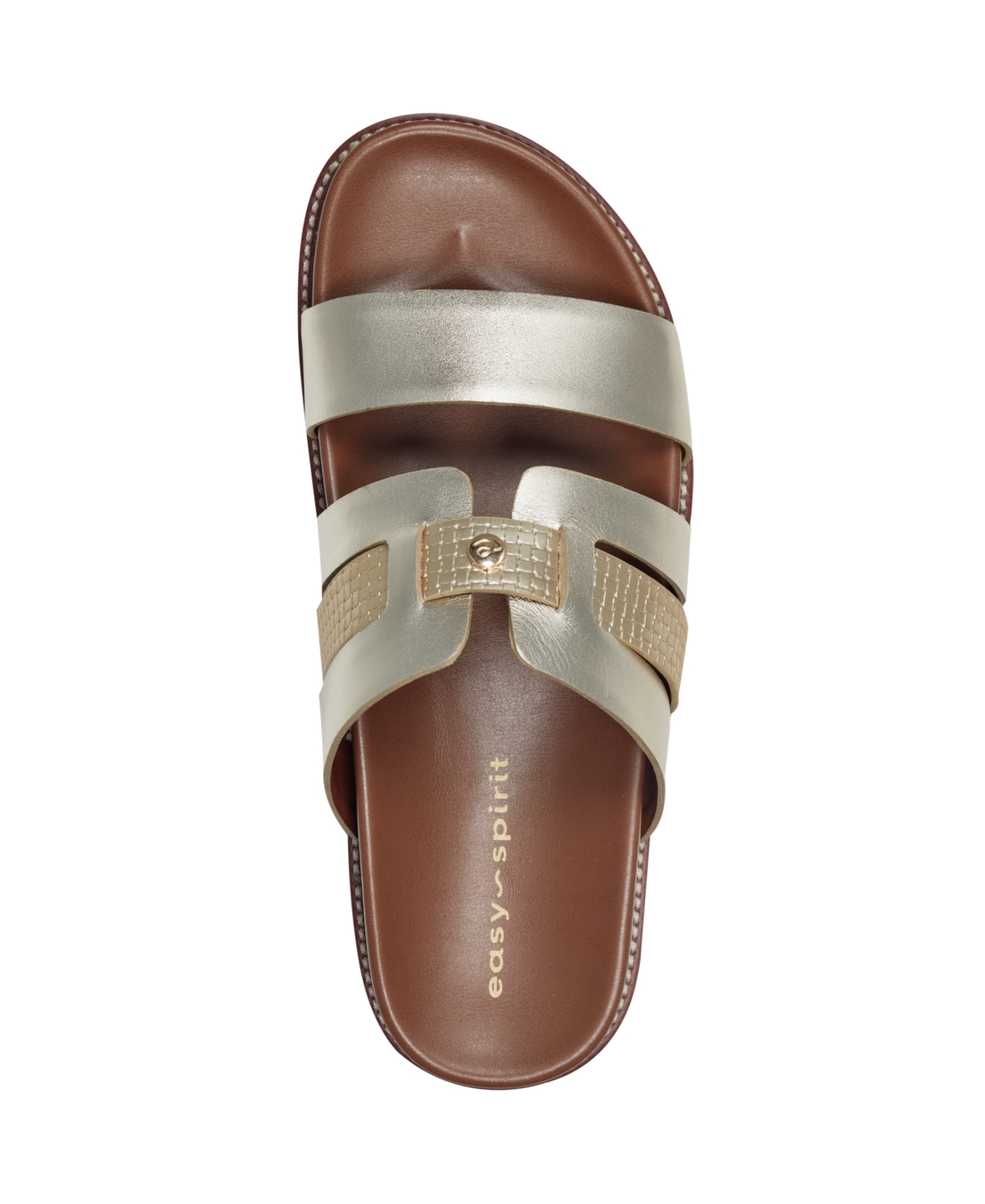 Shop Easy Spirit Women's Trevin Banded Slip-on Sandals In Gold