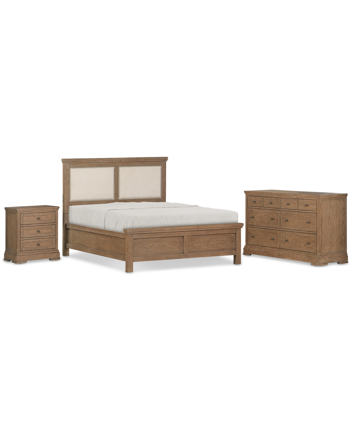 Macy's Alverton 3 Pc. California King Storage Set (bed, Dresser & 3-drawer Nightstand), Created For  In No Color