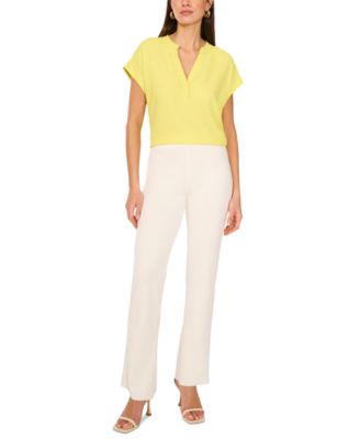 Women's V-Neck Cap-Sleeve Top