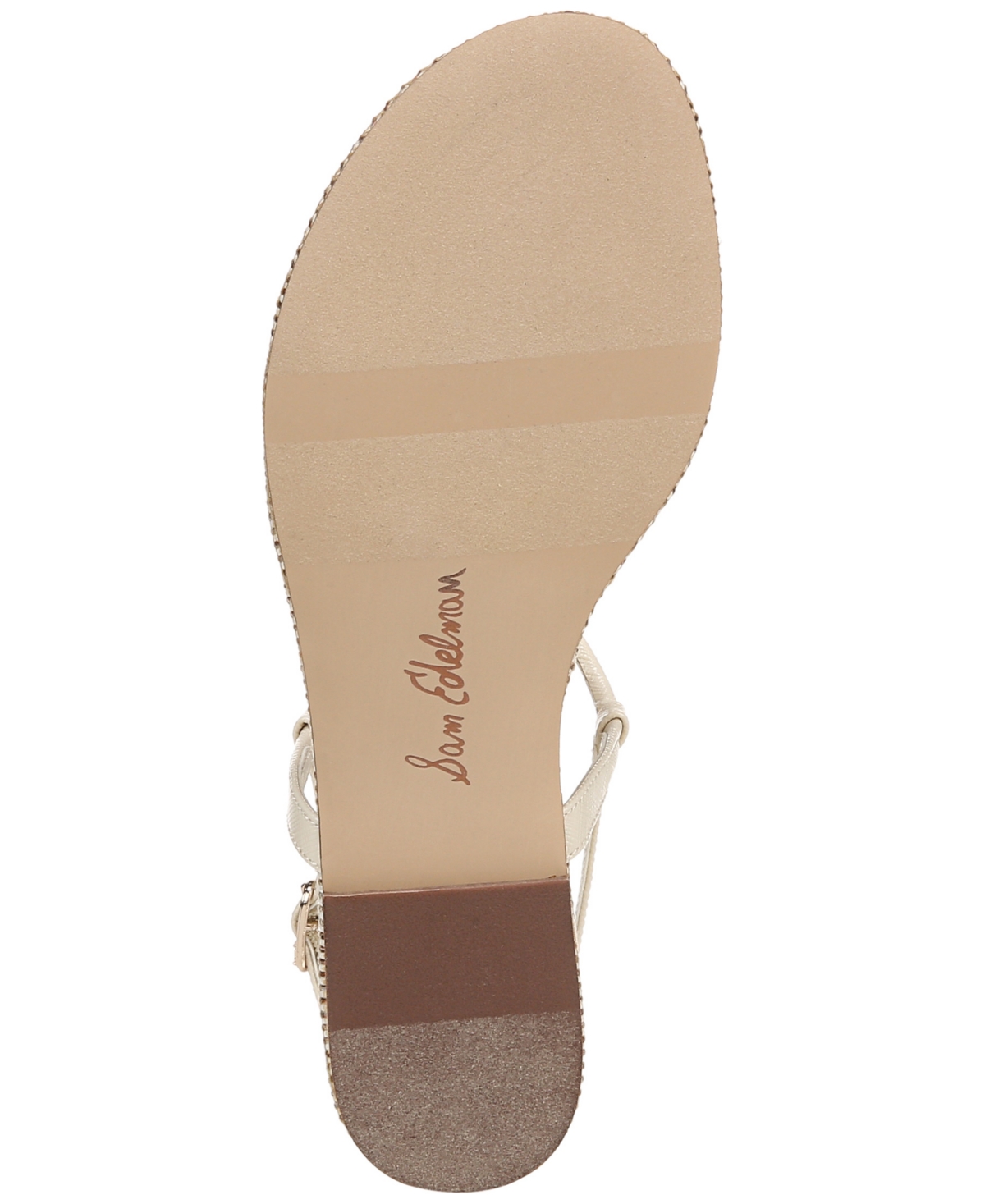 Sam Edelman Women's Eden Flat Sandals In Modern Ivory Faux Leather