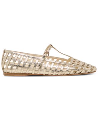 Women's Rains T-Strap Woven Mary Jane Flats