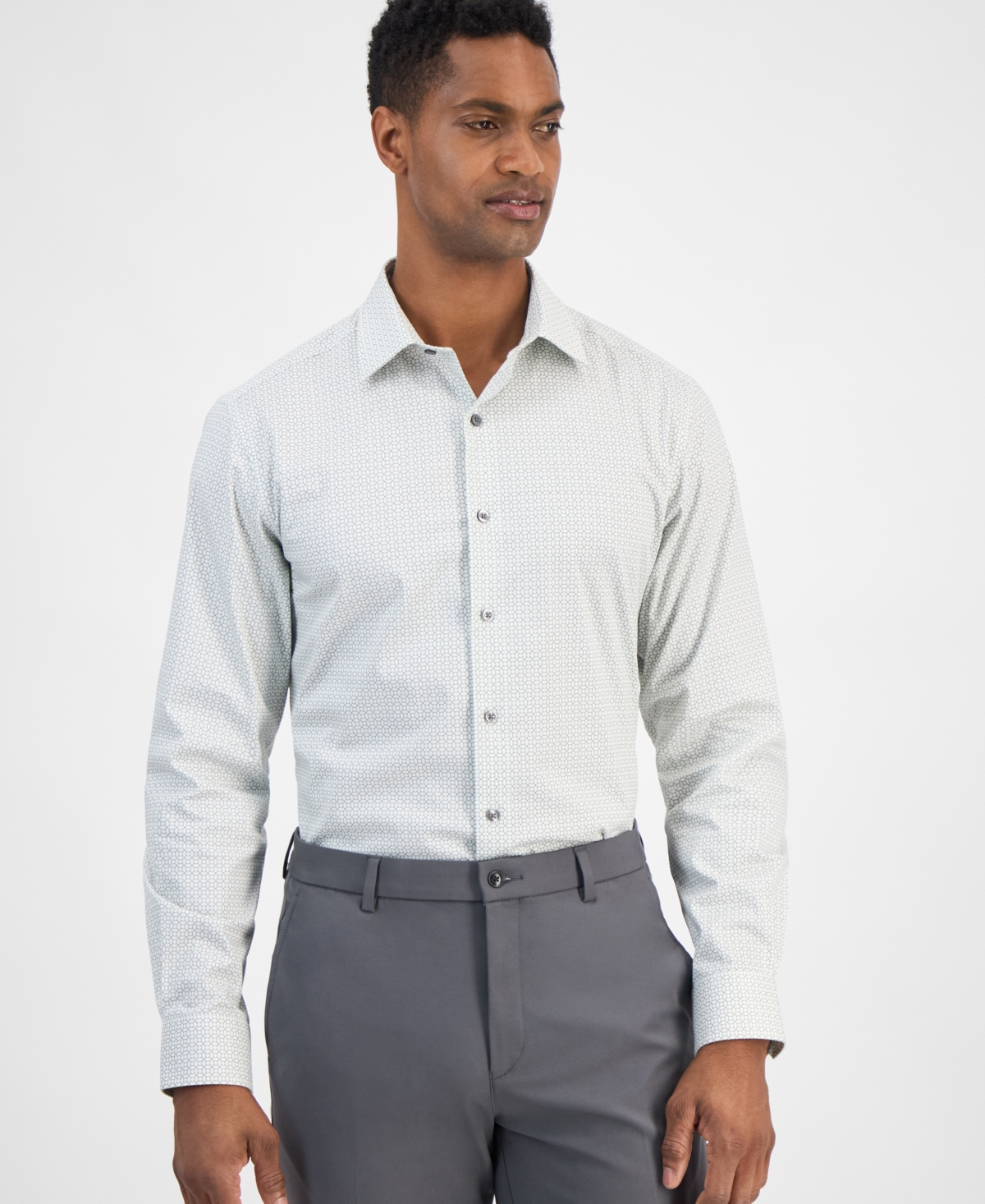 Alfani Men's Round Medallion Print Dress Shirt, Exclusively At Macy's