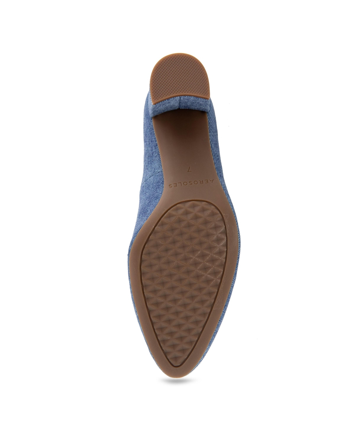 Shop Aerosoles Women's Ebel Round Toe Pump Heels In Blue Jean Denim Suede