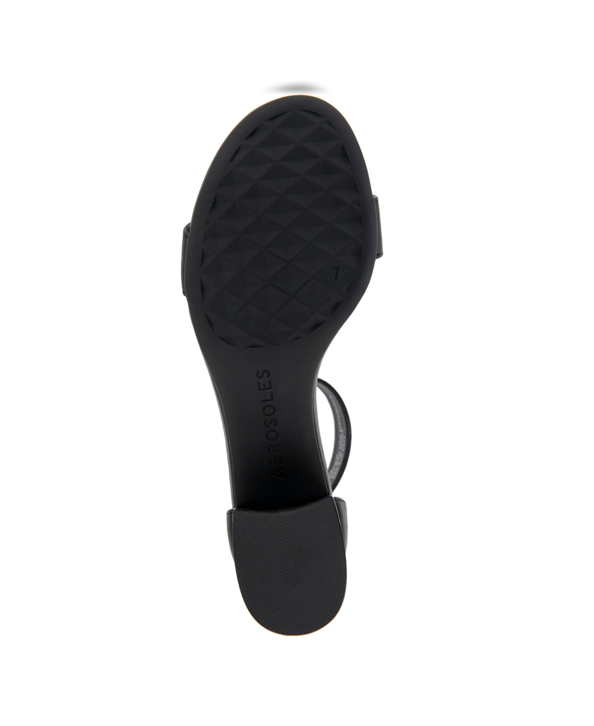 Shop Aerosoles Women's Carew Round Toe Dress Sandals In Black Faux Leather
