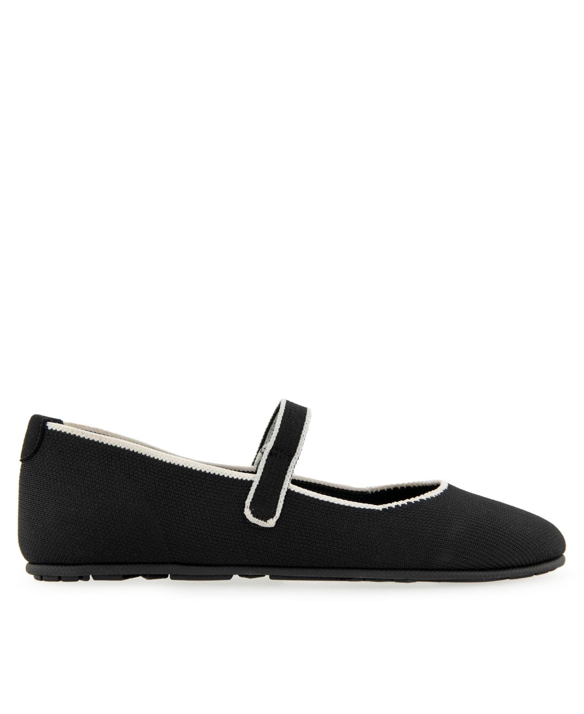 AEROSOLES WOMEN'S PERRY KNIT ROUND TOE MARY JANE FLATS 