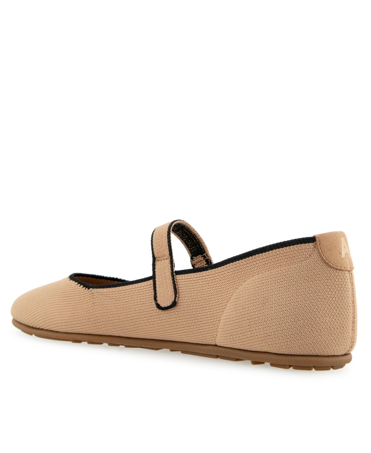 Shop Aerosoles Women's Perry Knit Round Toe Mary Jane Flats In Beige Bisque Knit