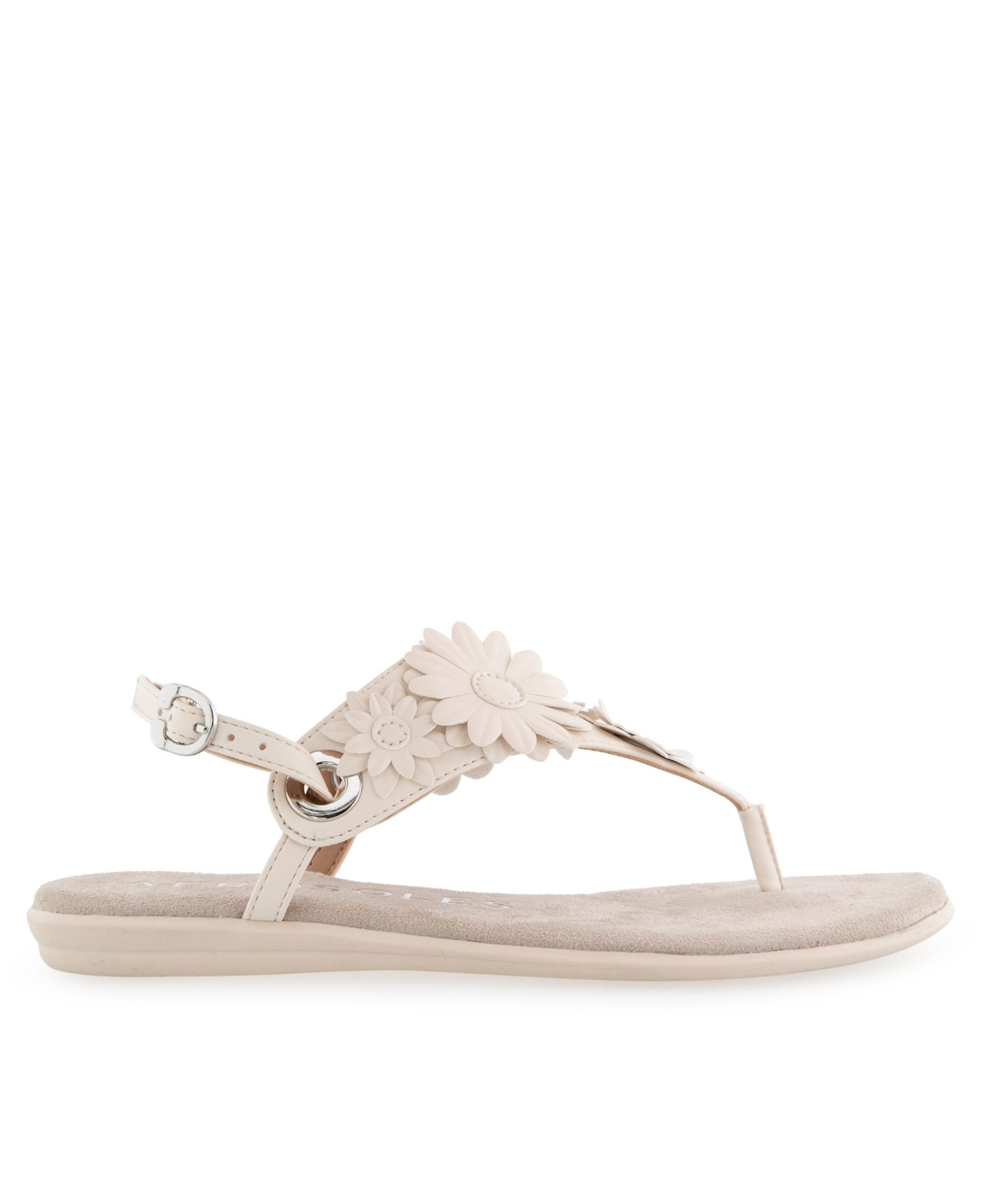 AEROSOLES WOMEN'S CONNIE ROUND TOE FLAT SANDALS 
