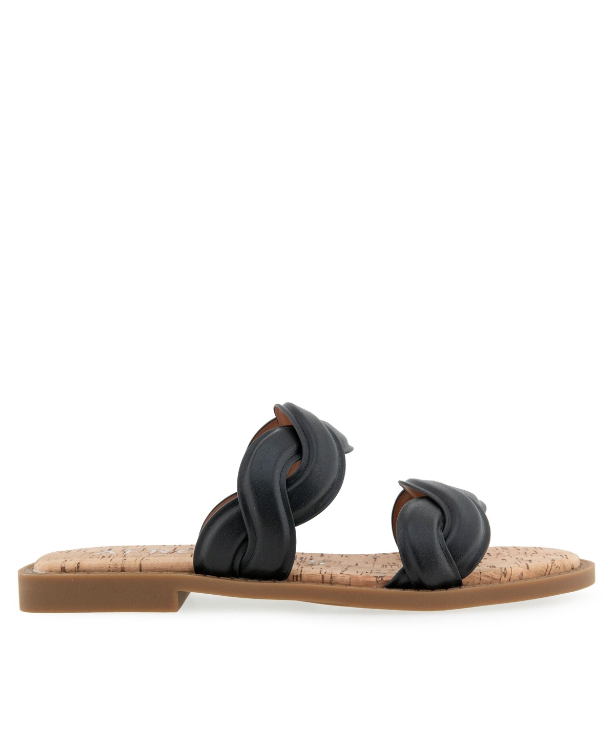 AEROSOLES WOMEN'S COLETTE ROUND TOE SLIDE SANDALS 
