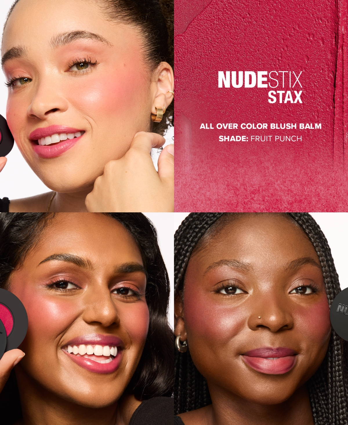 Nudestix Stax All Over Color Blush Balm In Fruit Punch