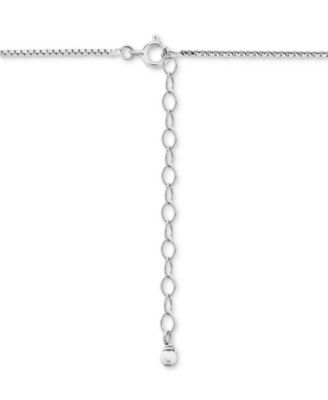 Cubic Zirconia Pear-Shaped Pendant Necklace in Sterling Silver, 16" + 2" extender, Exclusively at Macy's