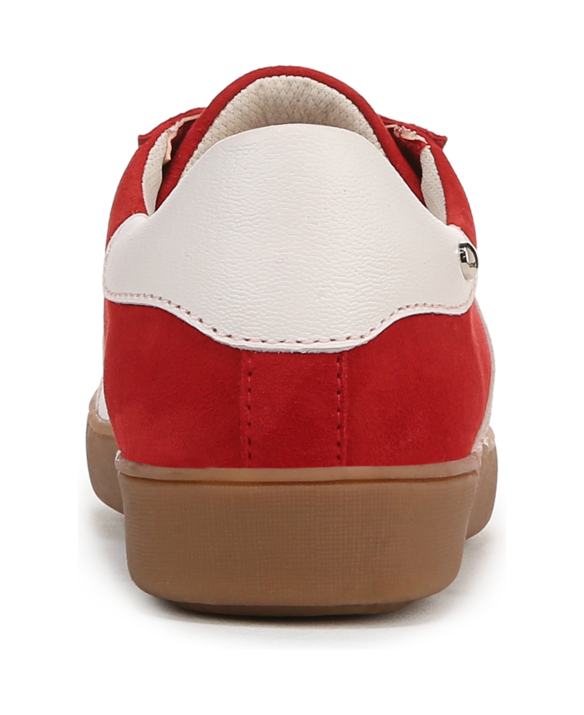 Naturalizer Women's Medina Round Toe Lace Up Sneakers In Crimson Red,white Suede,leather