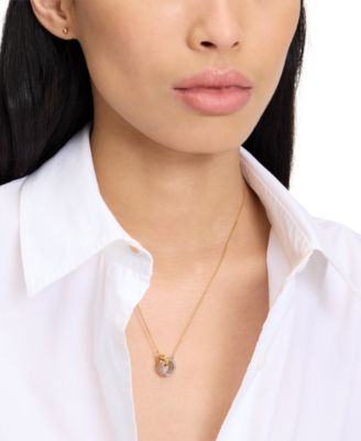 Set In Stone Interlink Pendant Necklace, 16" + 3" extender  	