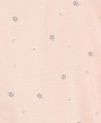Baby Girls Cotton Chambray Top, Shorts & Printed Bodysuit, 3 Piece Set