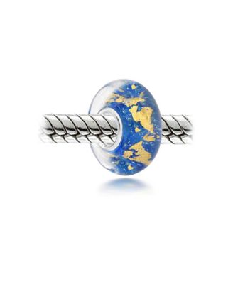 Murano Glass Charm Bead Red Green Purple Blue Gold Foil for European Bracelet