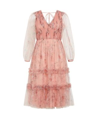 Women's Kitty Print Maxi Dress