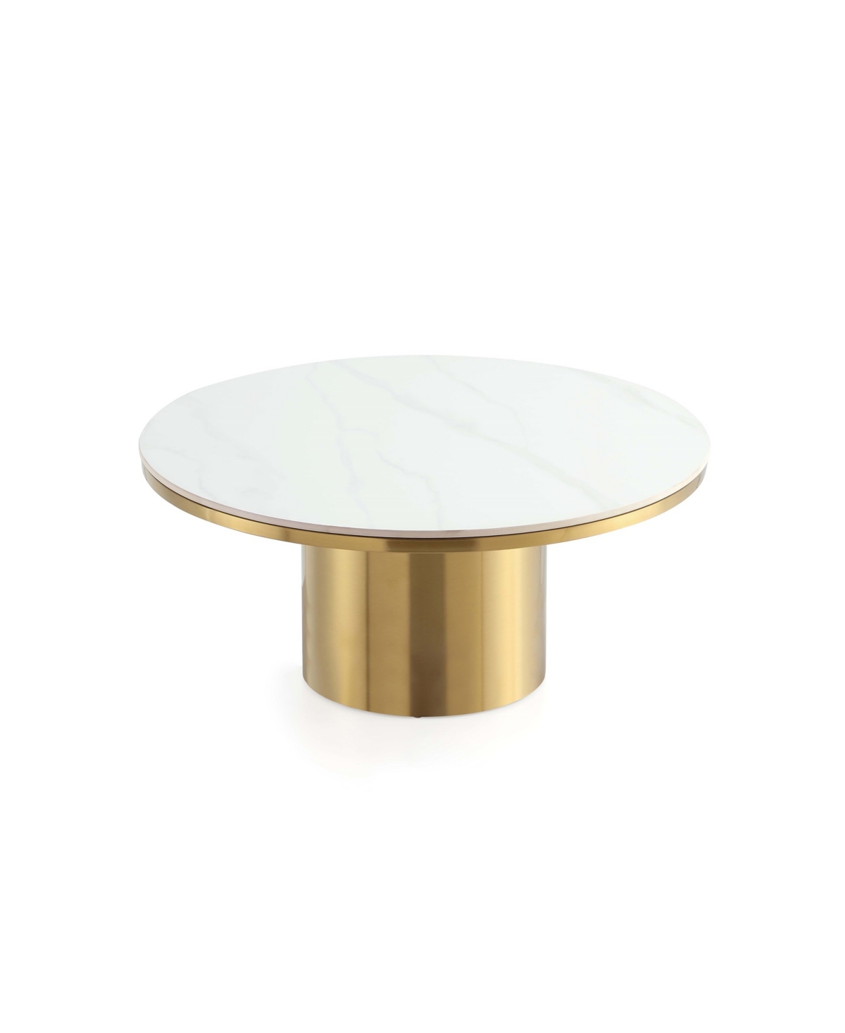 Manhattan Comfort Glenn Modern Coffee Table In Gold