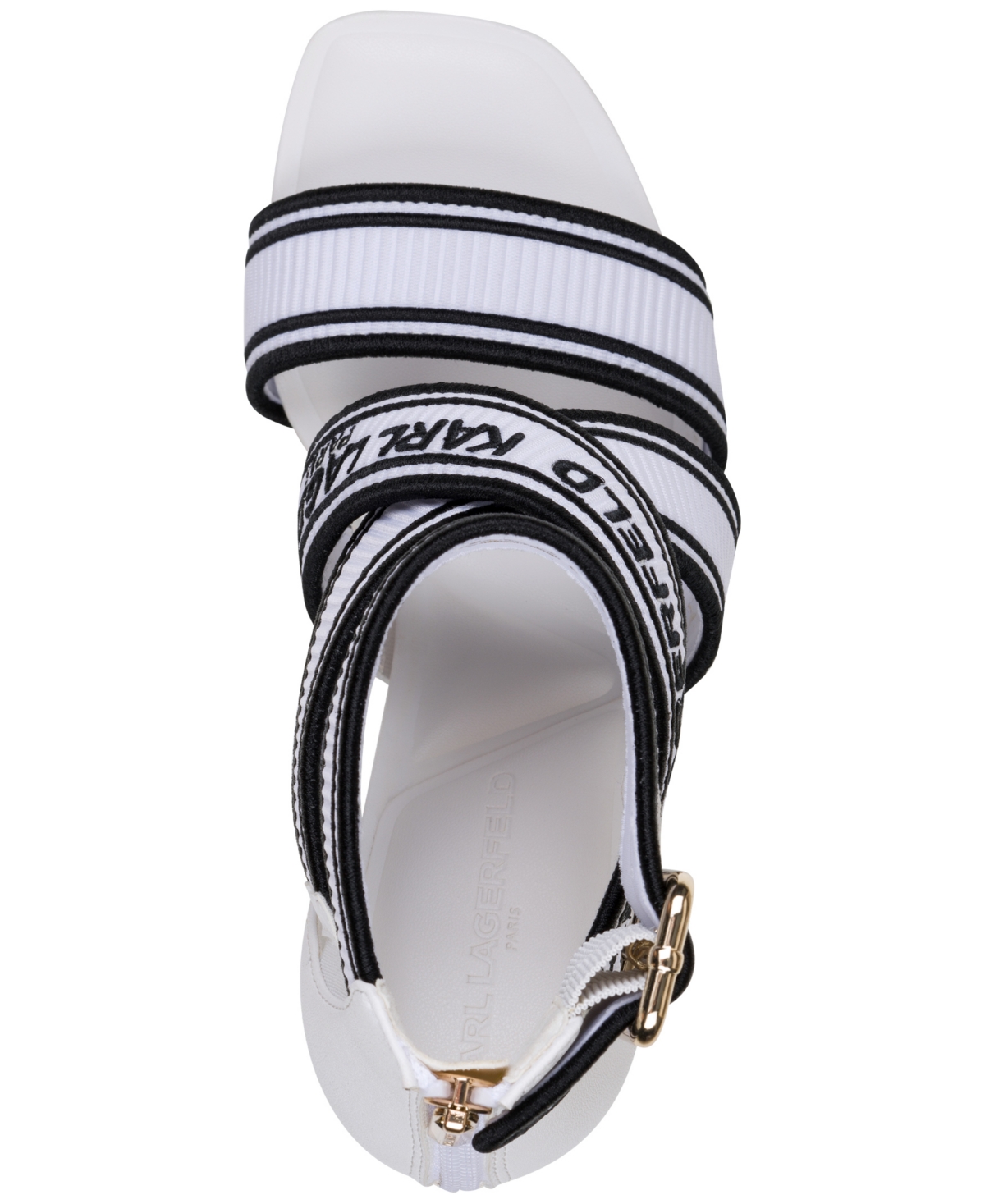 Shop Karl Lagerfeld Women's Careliz Strappy Sandals In Bright White