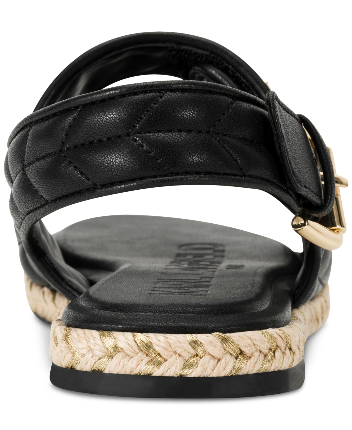 Shop Karl Lagerfeld Women's Charlay Almond Toe Flat Sandals In Black