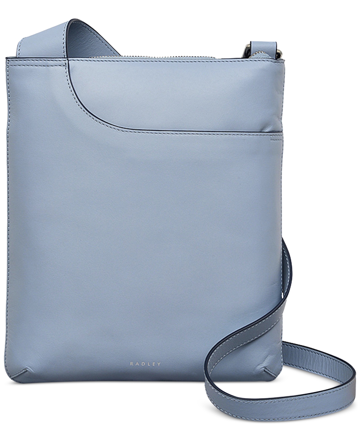 Pockets Icon Medium Zip-Top Crossbody - Smoke Blue