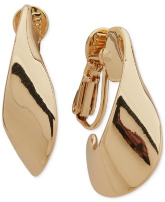 Anne Klein - Twisted Large Hoop Clip Earrings