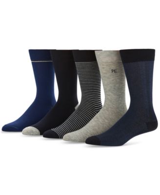 Perry Ellis Portfolio Men's Flat Knit Dress Crew Socks, 5-pack - Macy's