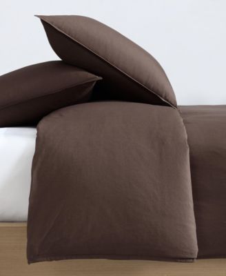 CLOSEOUT! Washed Percale Solid 2-Pc. Comforter Set, Twin/Twin XL