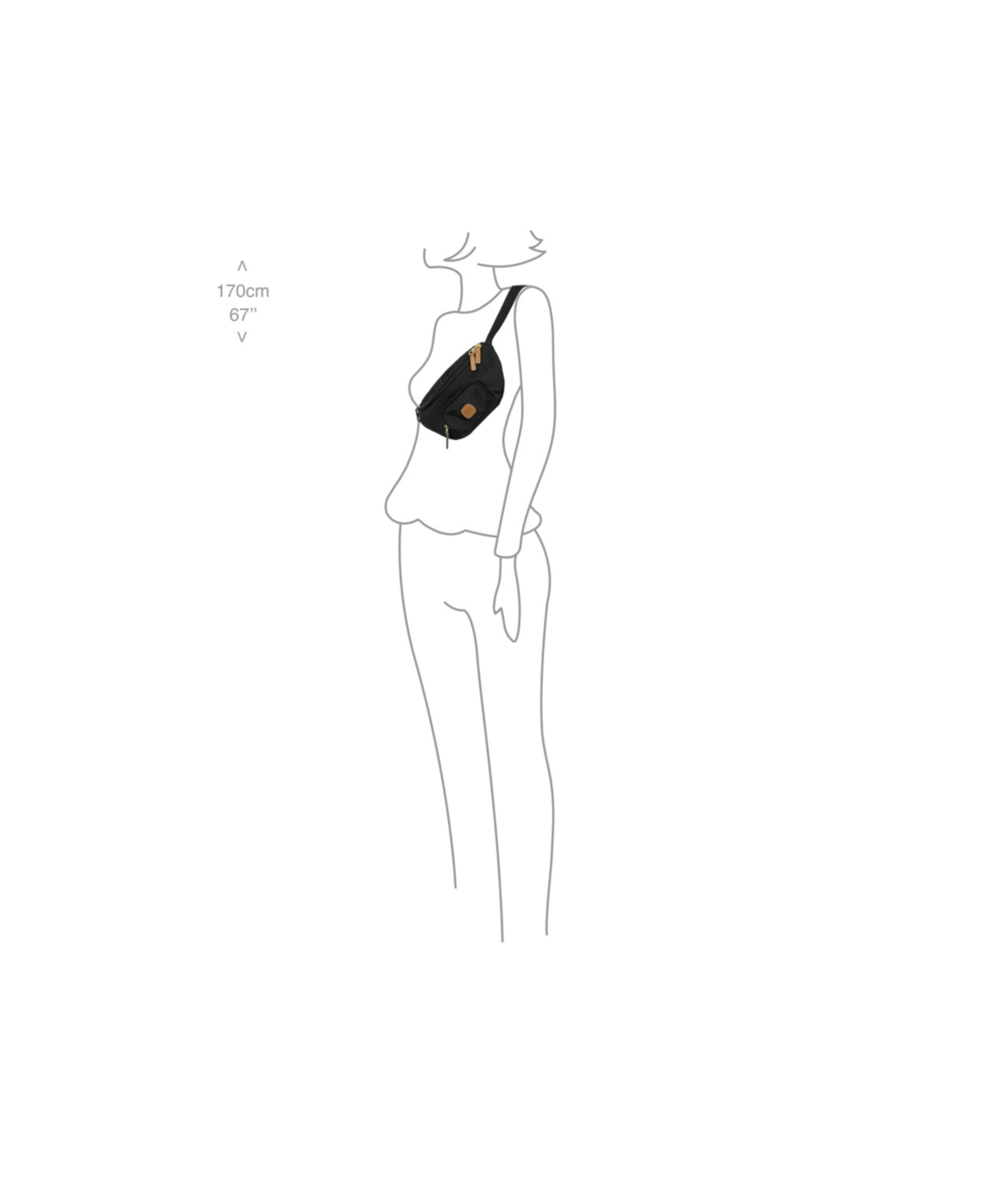 Bric's Milano X-travel Belt Bag In Black