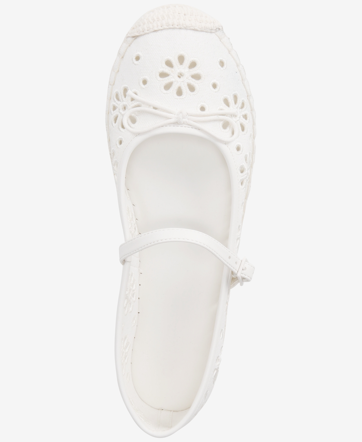 On 34th Cassiee Espadrille Flats, Exclusively At Macy's In White Eyelet