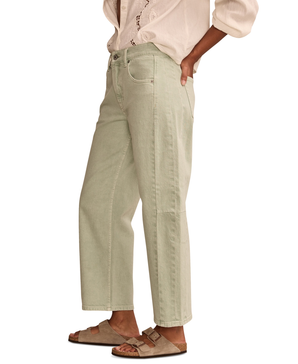 Shop Lucky Brand Women's Barrel-leg Jeans In Minty Fresh Wash