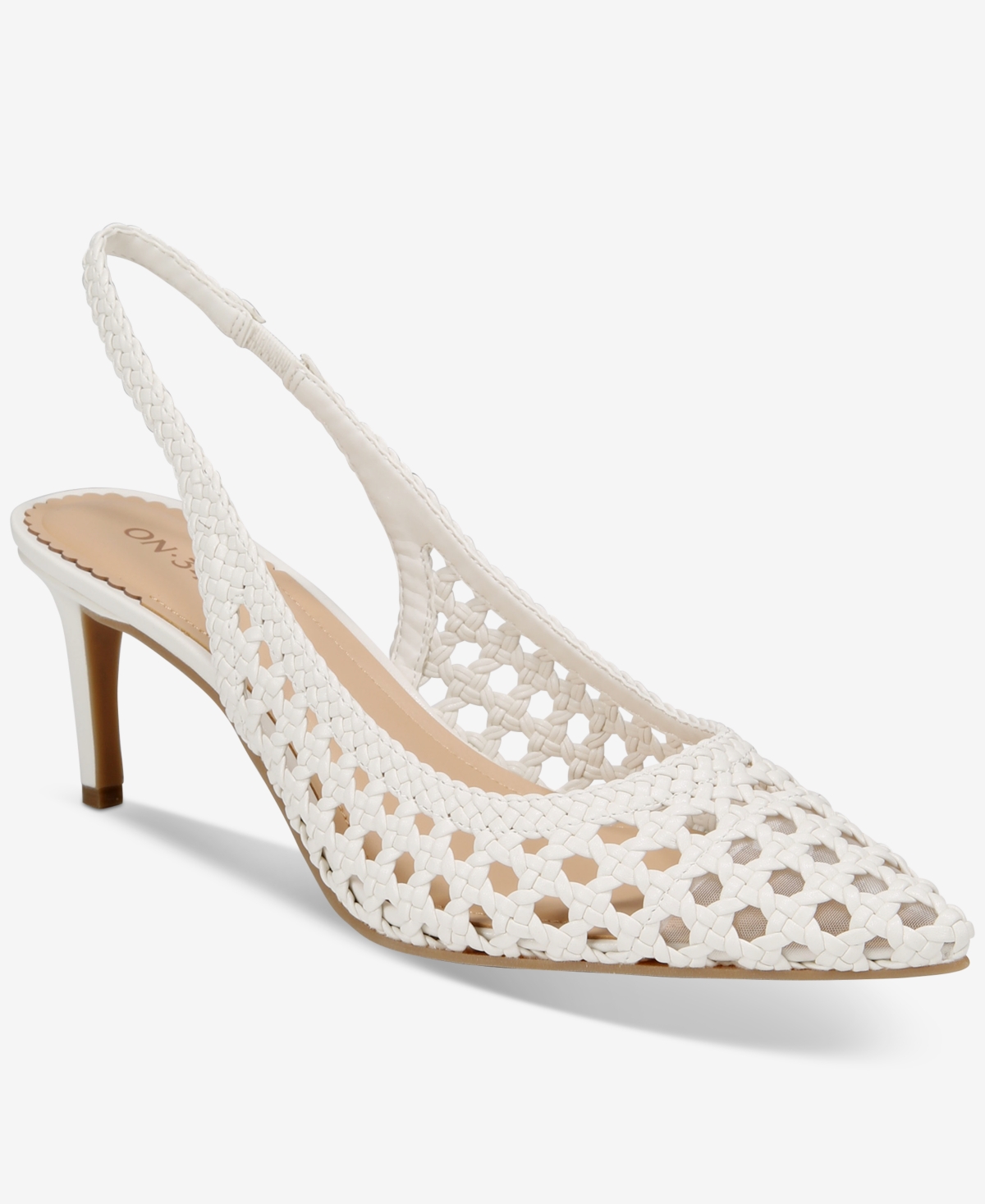 On 34th Women's Monikaa Pointed-toe Pumps, Exclusively At Macy's In White Woven