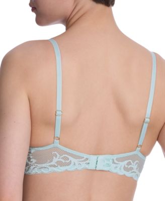 Women's Feathers Lace Contour Underwire Plunge Bra 730023