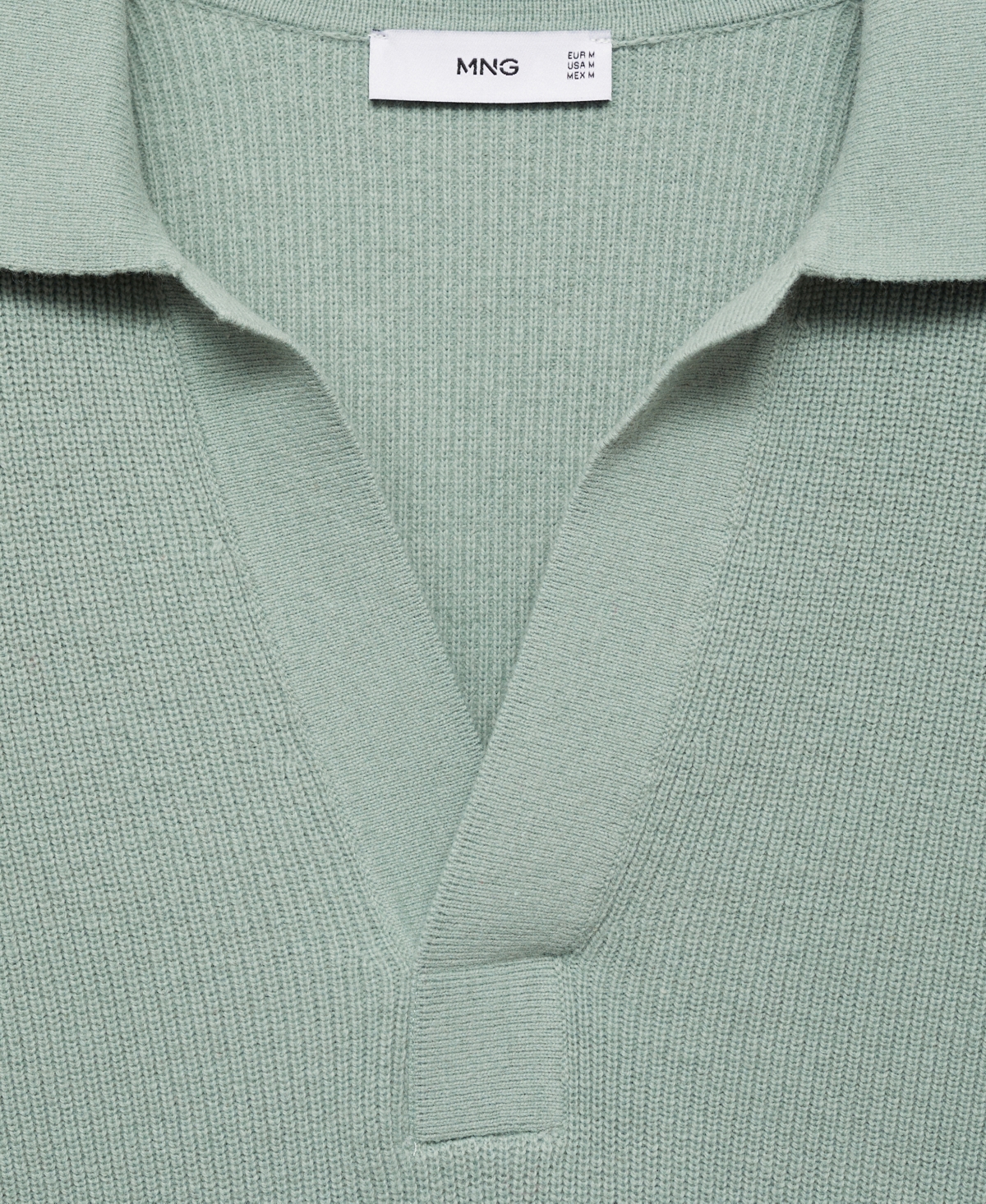 Mango Men's Slim-fit Knit Wool-blend Polo Sweater In Aqua Green